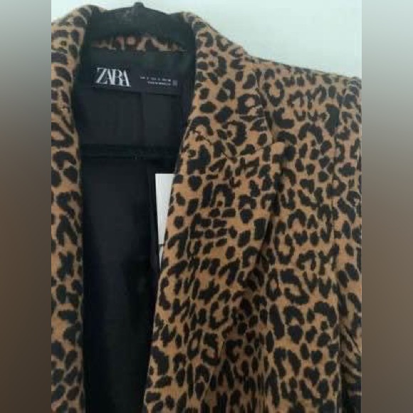 Brand New animal print wool blend coat - size Small - Picture 5 of 9